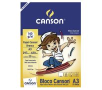 Bloco Canson para Desenho cor Branco 140gs  c/20 folhas A3
