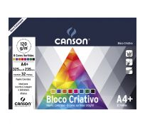Bloco Canson Papel Criativo  8 cores A4+ 120gs 