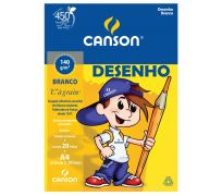 Bloco Canson para Desenho Branco 140gs c/20 folhas  A4