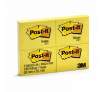 Bloco Autoadesivo Post-it 3M 38mm x 51mm c/100 folhas 
