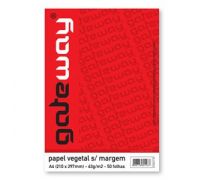 Bloco papel vegetal gateway 63gs A-4 c/50 fls