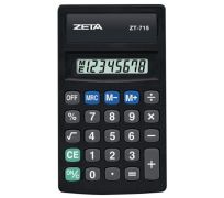 Calculadora Zeta - De Mesa ZT 715-  8 Dígitos Cor Preta 