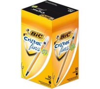 caneta esferográfica bic fina 0,7 preta, cx c/50