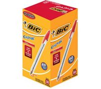 caneta esferográfica bic cristal 1,0 vermelha, cx c/50