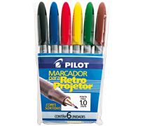 Caneta para retroprojetor Pilot 1,0 6 cores