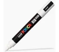 Caneta uni-ball posca 5M branca