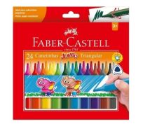 Caneta Faber Castell- Hidrográfica Jumbo Triangular C/24 Cores (Ref:150224J)