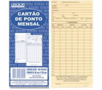 Cartão de ponto mensal palha são domingos com 100
