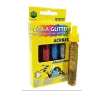 Cola colorida com Glitter 4 Cores 15 Grs  Acrilex