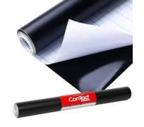 Adesivo contact preto rolo de 45cms x 10mts