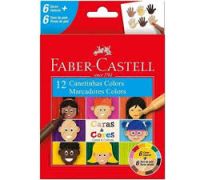 Caneta Faber Castell - Hidrogr&aacute;ficas Caras e Cores (6+6)  - (Ref:150112CCZF) 