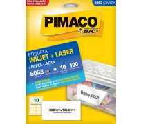 Etiqueta ink jet/laser pimaco carta 50,8 x 101,6mm 6083 c/ 10 fls