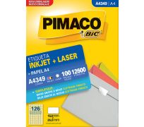 Etiqueta ink jet/laser pimaco A4 15,0 x 26,0mm A4349 c/ 100 fls