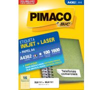 Etiqueta ink jet/laser pimaco A4 33,9 x 99,0mm A4362 c/ 100 fls