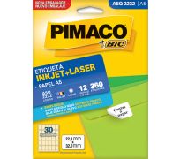 Etiqueta ink jet/laser pimaco A5 Q2232 c/ 12 fls