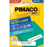 Etiqueta ink jet/laser pimaco A5 Q2372 c/ 12 fls