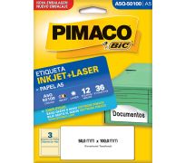 Etiqueta ink jet/laser pimaco A5 Q50100 c/ 12 fls