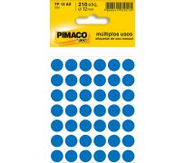 Etiqueta adesiva pimaco para identificação TP12 azul c/210
