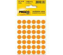 Etiqueta adesiva pimaco para identificação TP12 laranja c/210