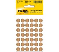 Etiqueta adesiva pimaco para identificação TP12 ouro c/210
