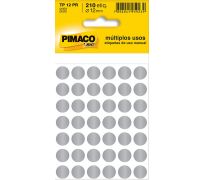 Etiqueta adesiva pimaco para identificação TP12 prata c/210