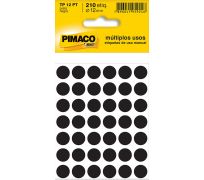 Etiqueta adesiva pimaco para identificação TP12 preta c/210