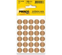 Etiqueta adesiva pimaco para identificação TP16 ouro c/ 150