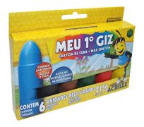 Gizão de cera Acrilex meu primeiro giz 6 cores 09506 