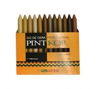 Giz de cera pintkor uniafro 12 tons de pele