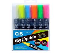 Giz líquido cis cx com 6 cores