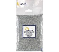 Glitter metalizado lantecor cor prata com 100gs