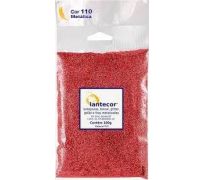 Glitter metalizado lantecor cor vermelha com 100gs