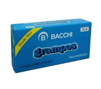 Grampo 26/8 Galvanizado Com 5000 Grampos - Bacchi