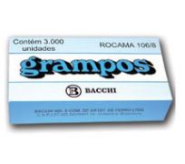 Grampo Bacchi 106/8 galvanizado com 2.500