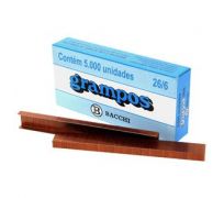 Grampo Bacchi 26/6 cobreado com 5.000