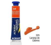 Tinta acrylic colors acrilex 20 ml laranja cadmio 325