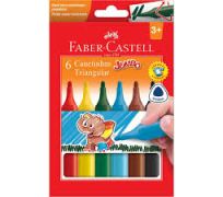 Caneta Faber Castell- Hidrogr&aacute;fica Jumbo Triangular C/6 Cores (Ref:15.0206J)