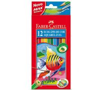 Lápis de Cor Aquarelável  Faber-Castell - C/12 Cores  - (REF:120212G)
