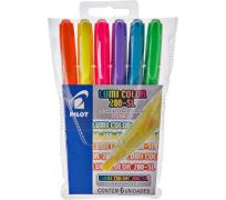 Caneta Pilot- Marca Texto Lumicolor 200 -SL C/ 6 Cores 