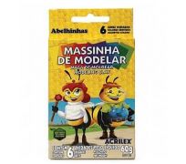 Massa para modelar acrilex com 6 cores 90gs