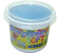 Massa para modelar acrilex soft 150 gs 109 azul