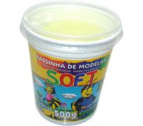 Massa para modelar acrilex soft 500 gs 102 amarelo limão
