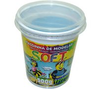 Massa para modelar acrilex soft 500 gs 109 azul 