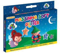 Massa De Modelar Utiguti Glitter Com 12 Cores 180g