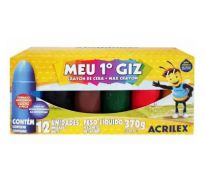 Meu Primeiro Giz com 12 Cores, Acrilex, 09512