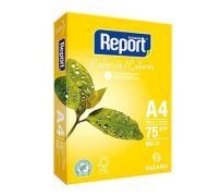 Papel report colors A4 210x297mm 75gs amarelo, resma com 500 fls