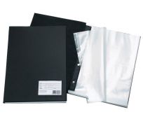 Pasta catálogo preta dac com 100 envelopes 0,12 com visor e parafuso metalico