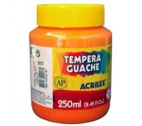 Tempera guache acrilex 250ml laranja 517
