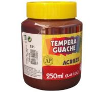 Tempera guache acrilex 250ml marrom 531