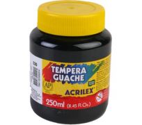 Tempera guache acrilex 250ml preto 520